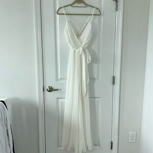 Wide Leg Pleated Jumpsuit